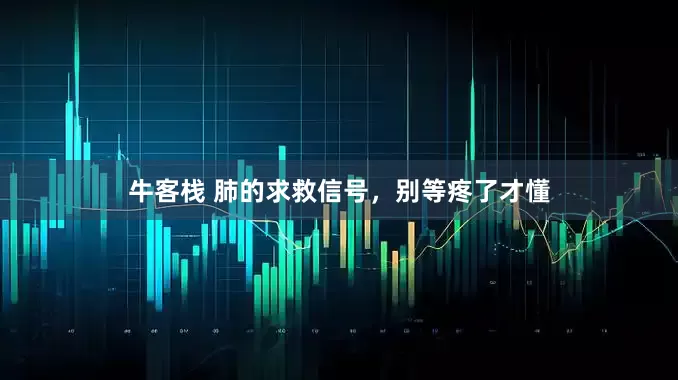 牛客栈 肺的求救信号，别等疼了才懂